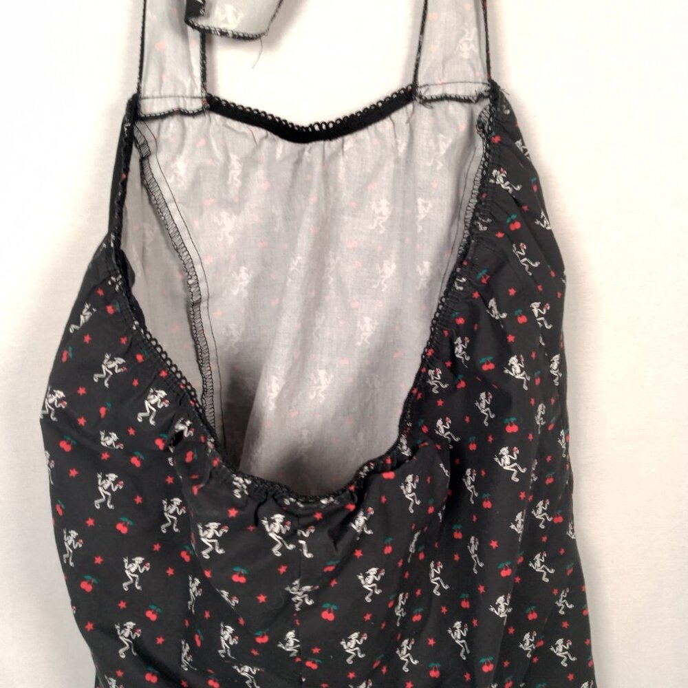 Vintage 1990s Social Distortion Halter Top Shirt 2XL Skelly Skeleton Punk Ties - Picture 12 of 13